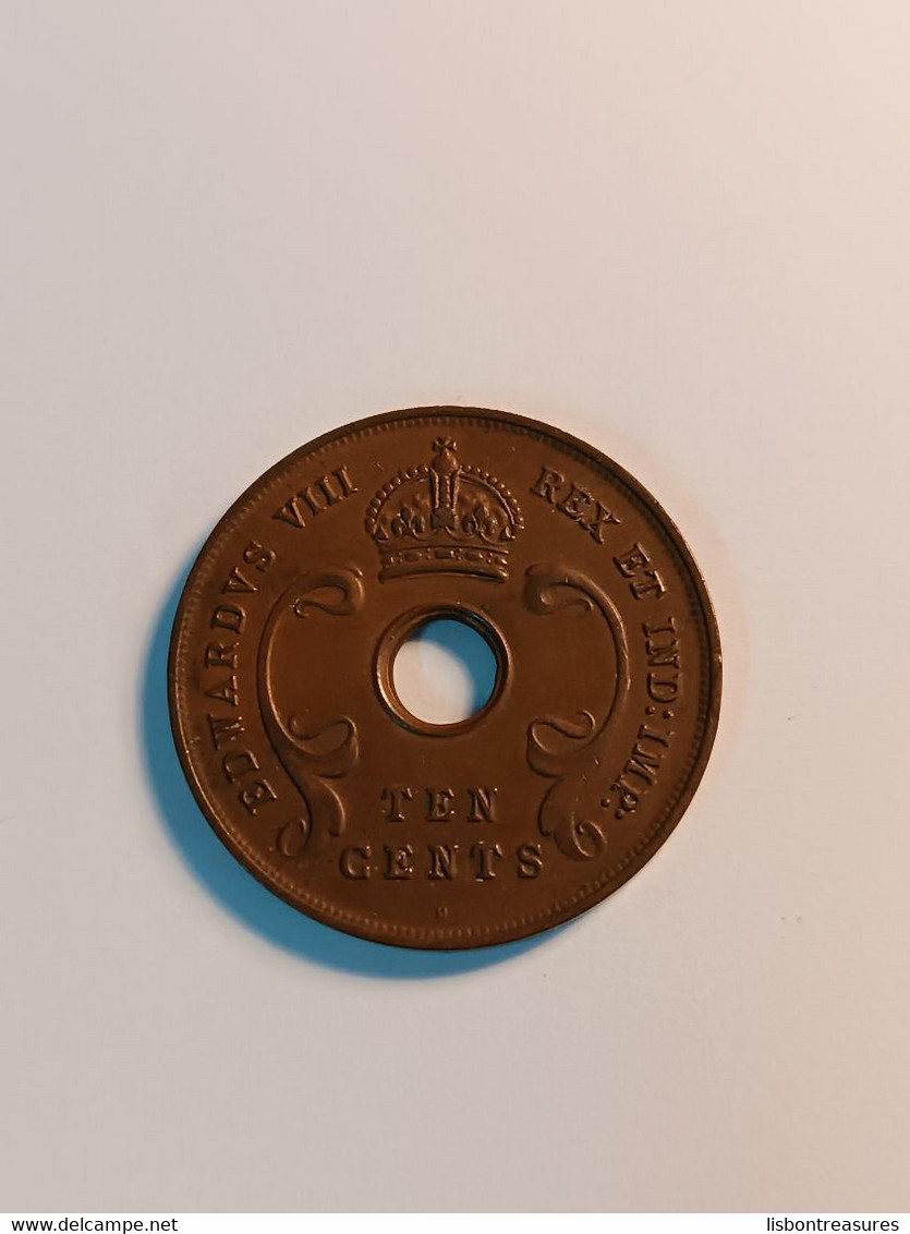 BRITISH EAST AFRICA TEN CENTS COIN 1936 - British Colony