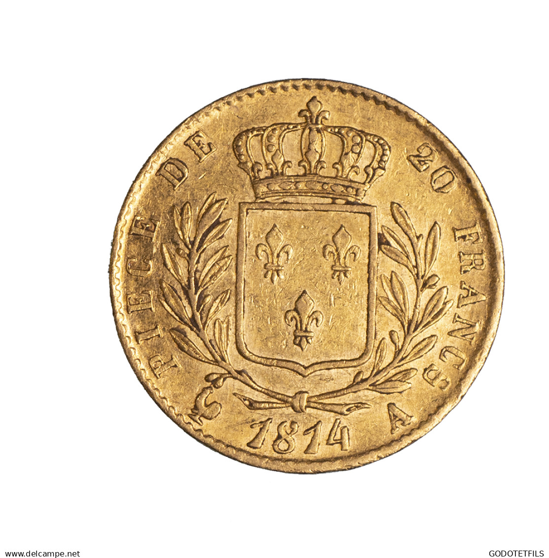 Louis XVIII-20 Francs 1814 Paris - 20 Francs (or)