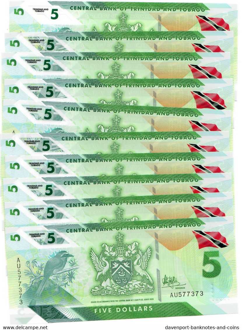 Trinidad And Tobago 10x 5 Dollars 2020 UNC - Trinidad En Tobago