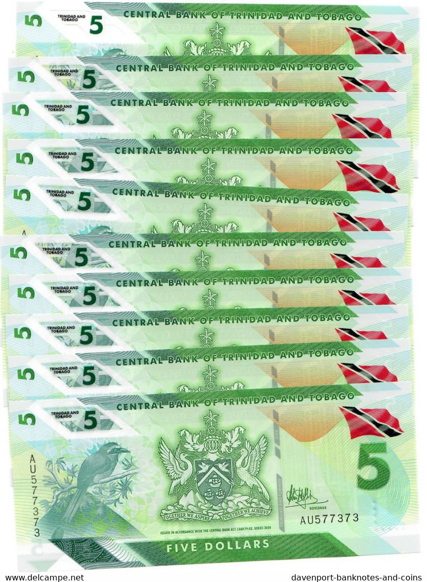 Trinidad And Tobago 10x 5 Dollars 2020 UNC - Trindad & Tobago