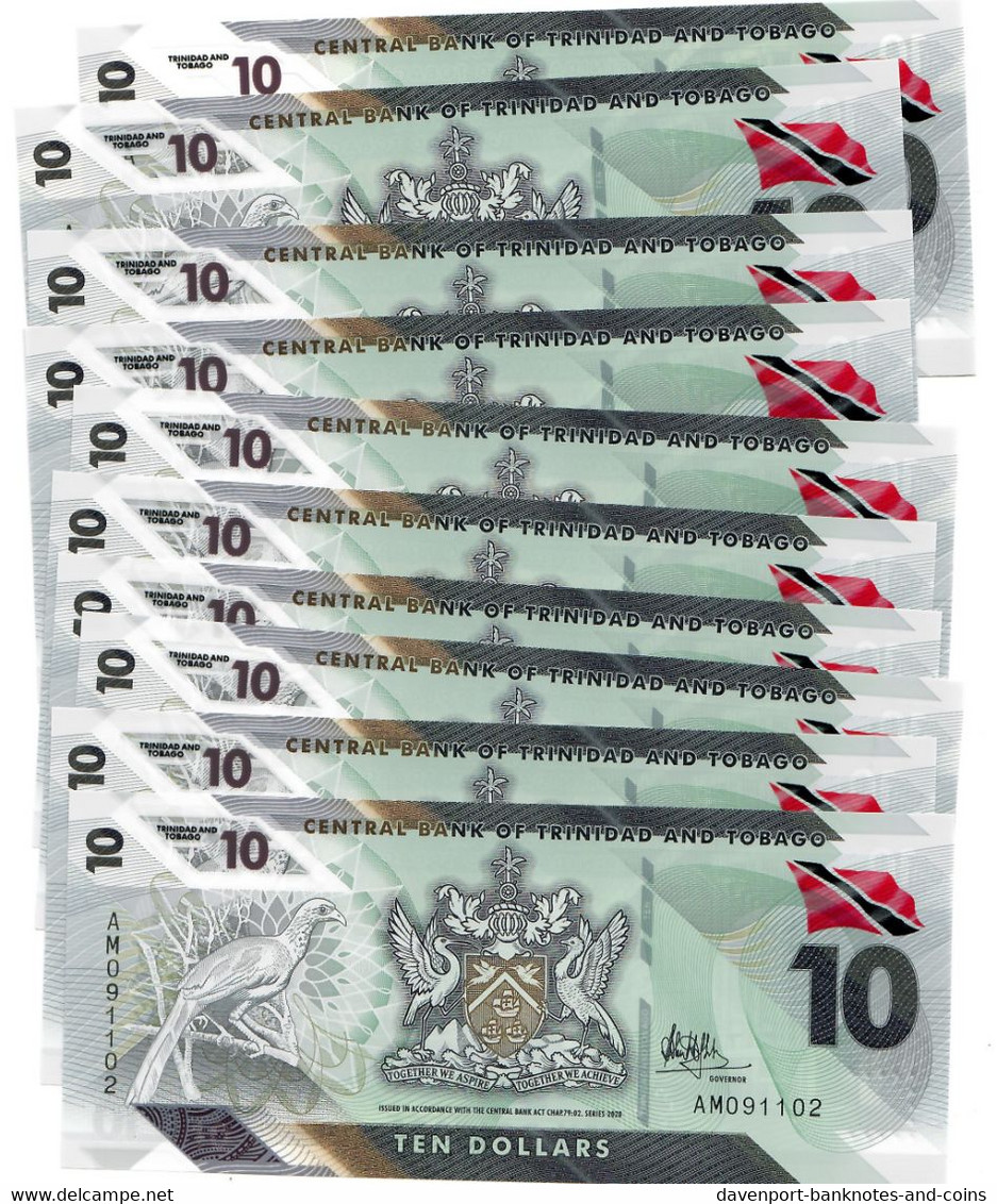 Trinidad And Tobago 10x 10 Dollars 2020 UNC - Trindad & Tobago