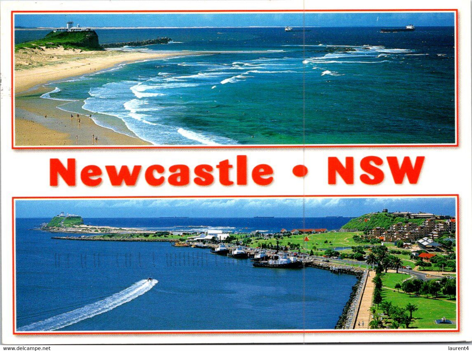 (2 P 15) Australia - NSW - Newcaste - Great Barrier Reef (with South Bank Brisbane Stamp) - Newcastle