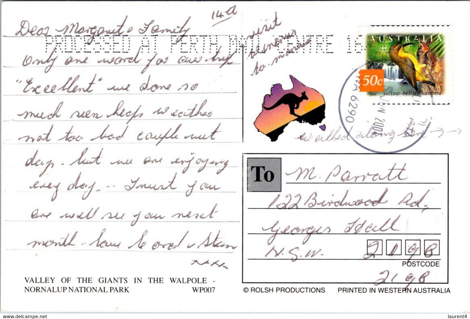 (2 P 15) Australia - WA - Walpole - Giant Tree Valley (with Bird Stamp) - Other & Unclassified