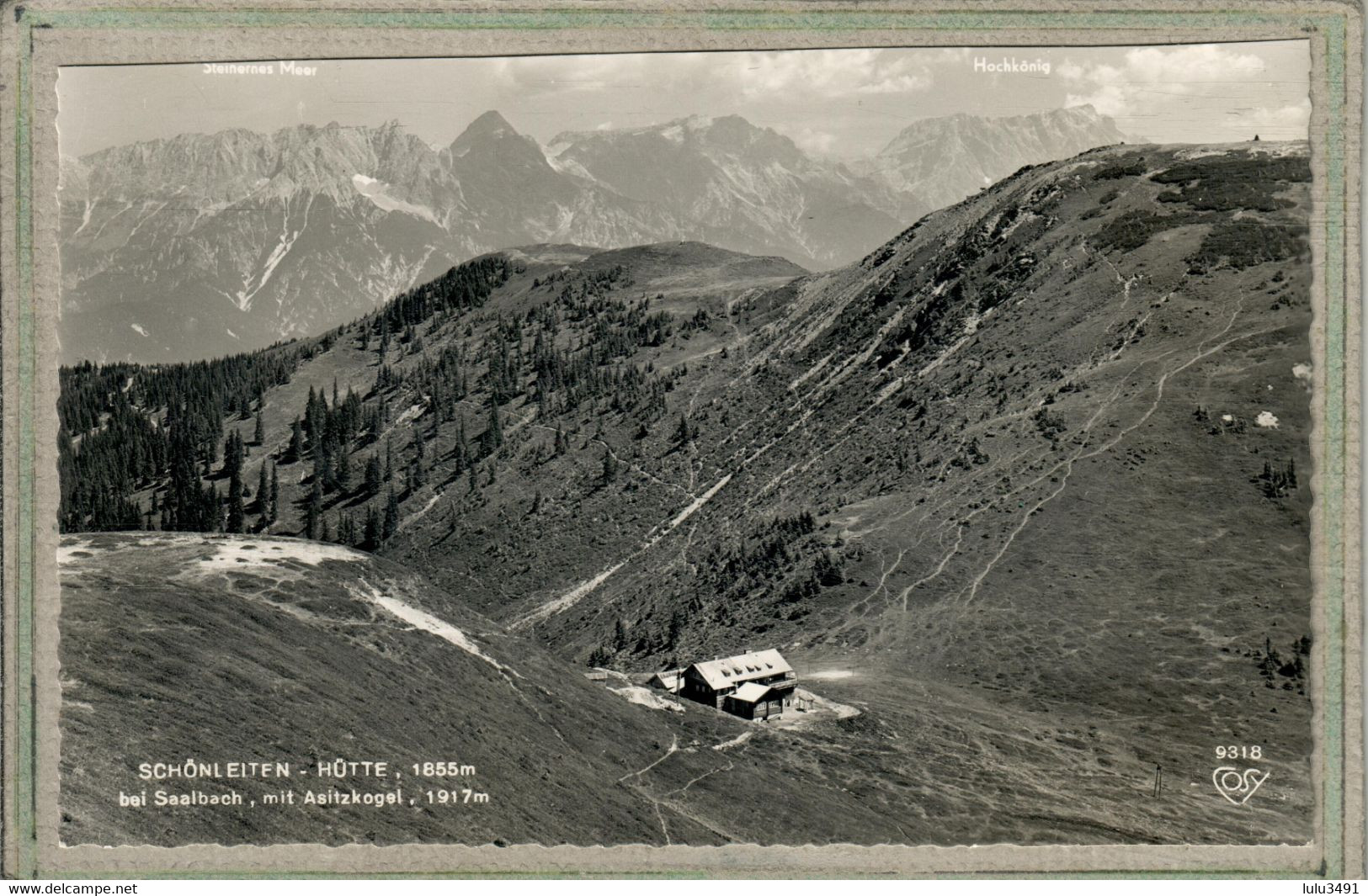 CPSM Dentelée (Autriche-Salzbourg) SAALBACH - Naturfreundehaus Schönleiten-Hütte - 1950 - Saalbach