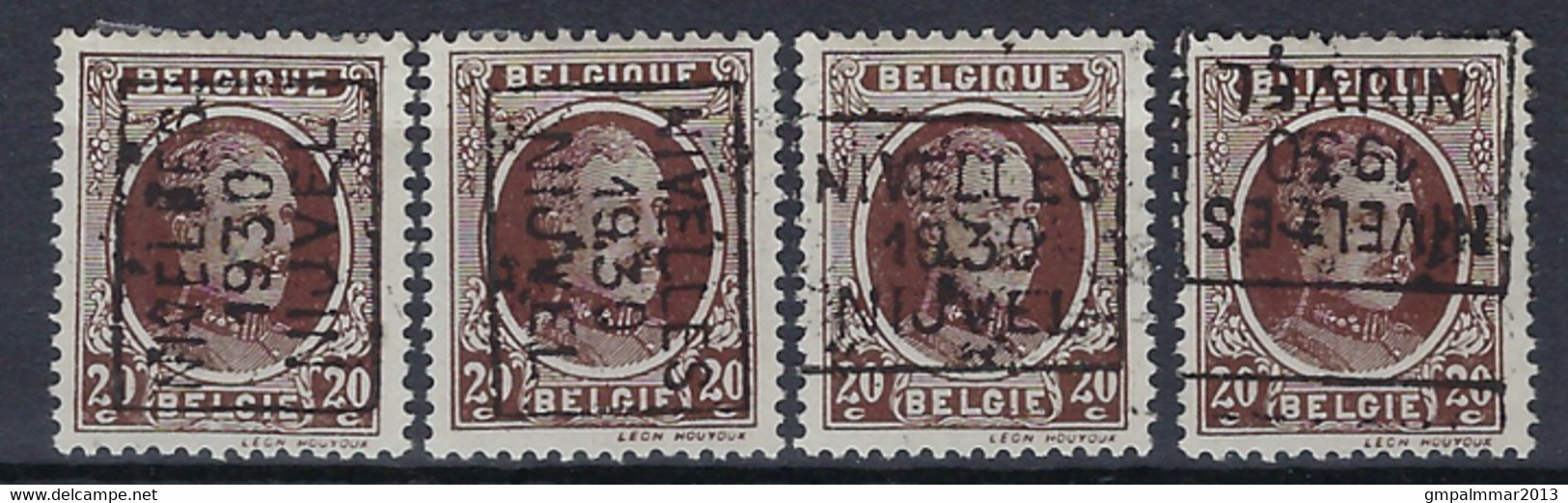 Houyoux Nr. 196 Voorafgestempeld Nr. 5513   A + B + C + D   NIVELLES   1930   NIJVEL  , Staat Zie Scan ! - Rollenmarken 1930-..