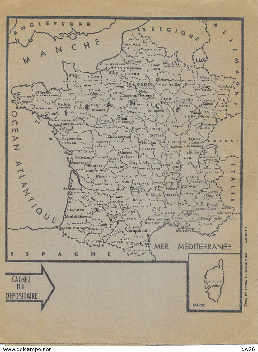 Protège Cahier Publicité: Les Bons Vins - Vin Fin La Corbeille D'Or - Carte Des Départements - Coberturas De Libros