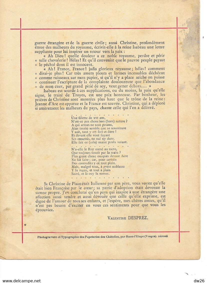 Protège Cahier Ancien Historique: Abdication De Christine De Suède - Texte De Valentine Desprez - Copertine Di Libri