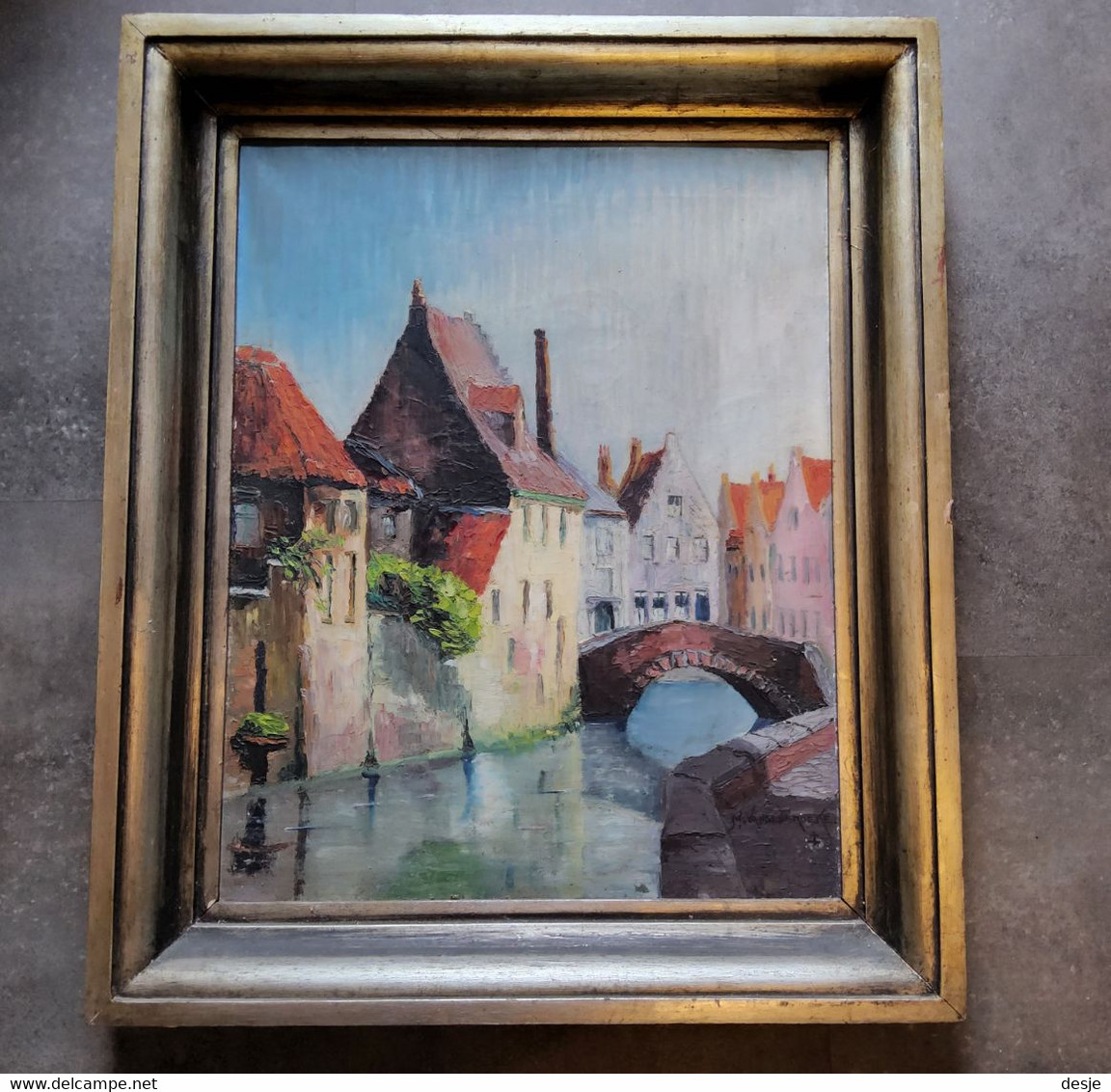 Schilderij Brugge Door Jef Vandenbroeke (1904-1981) - Huiles