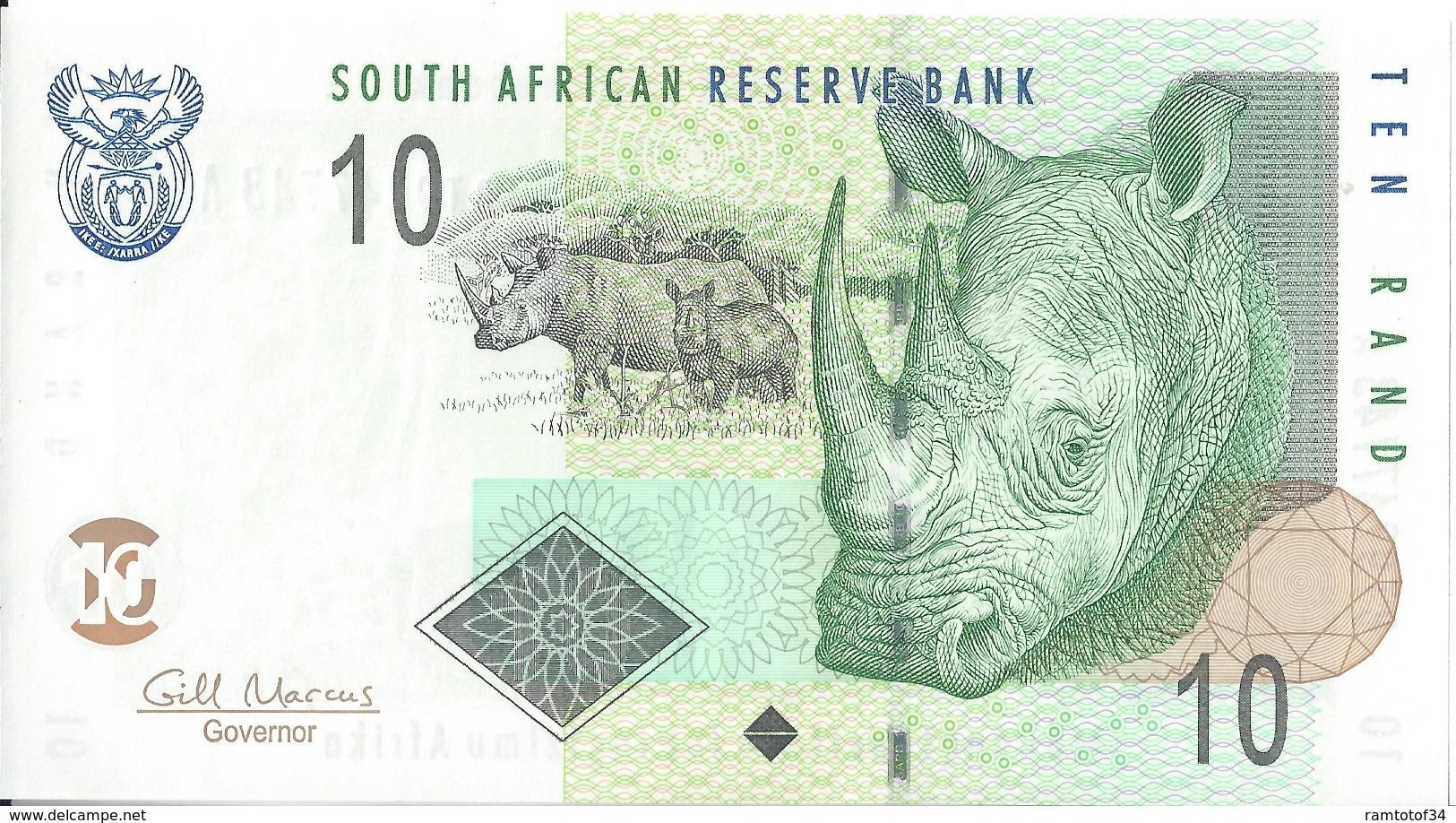 AFRIQUE DU SUD - 10 Rand 2009 - UNC - South Africa