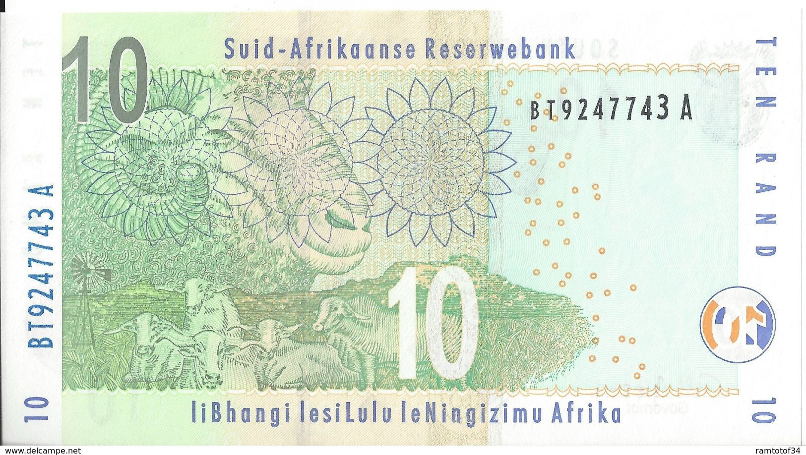 AFRIQUE DU SUD - 10 Rand 2009 - UNC - South Africa