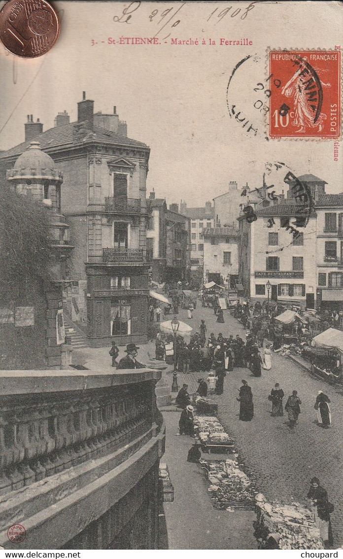 42 - Carte Postale Ancienne De SAINT-ETIENNE   Marché à La Férraille - Saint Etienne