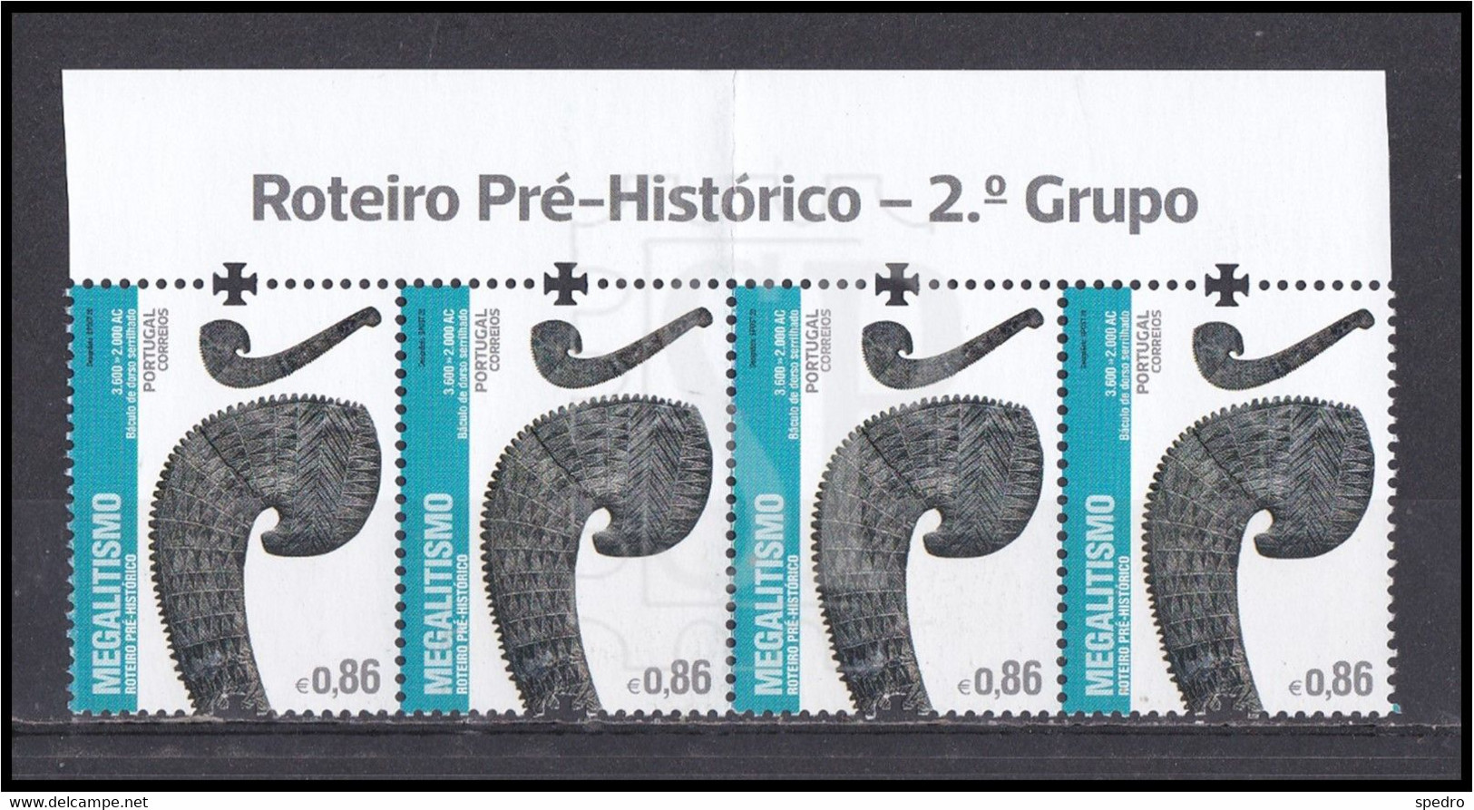 Portugal 2020 Roteiro Pré Histórico Megalitico Báculo Prehistoric Préhistorique Megalithic Archeology Upper Line - Hojas Completas