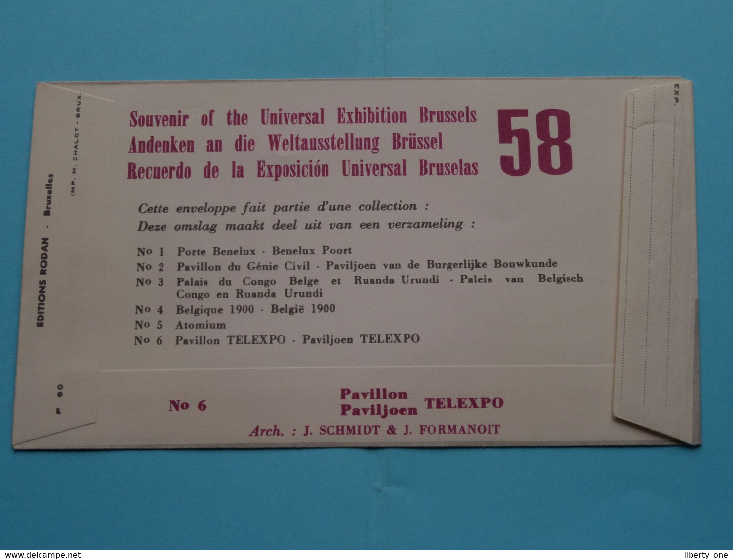Pavillon TELEXPO ( N° 6 ) EXPO De BRUXELLES / BRUSSEL 1958 > 17/4/1958 ( Enveloppe FDC ) ! - 1958 – Brussels (Belgium)