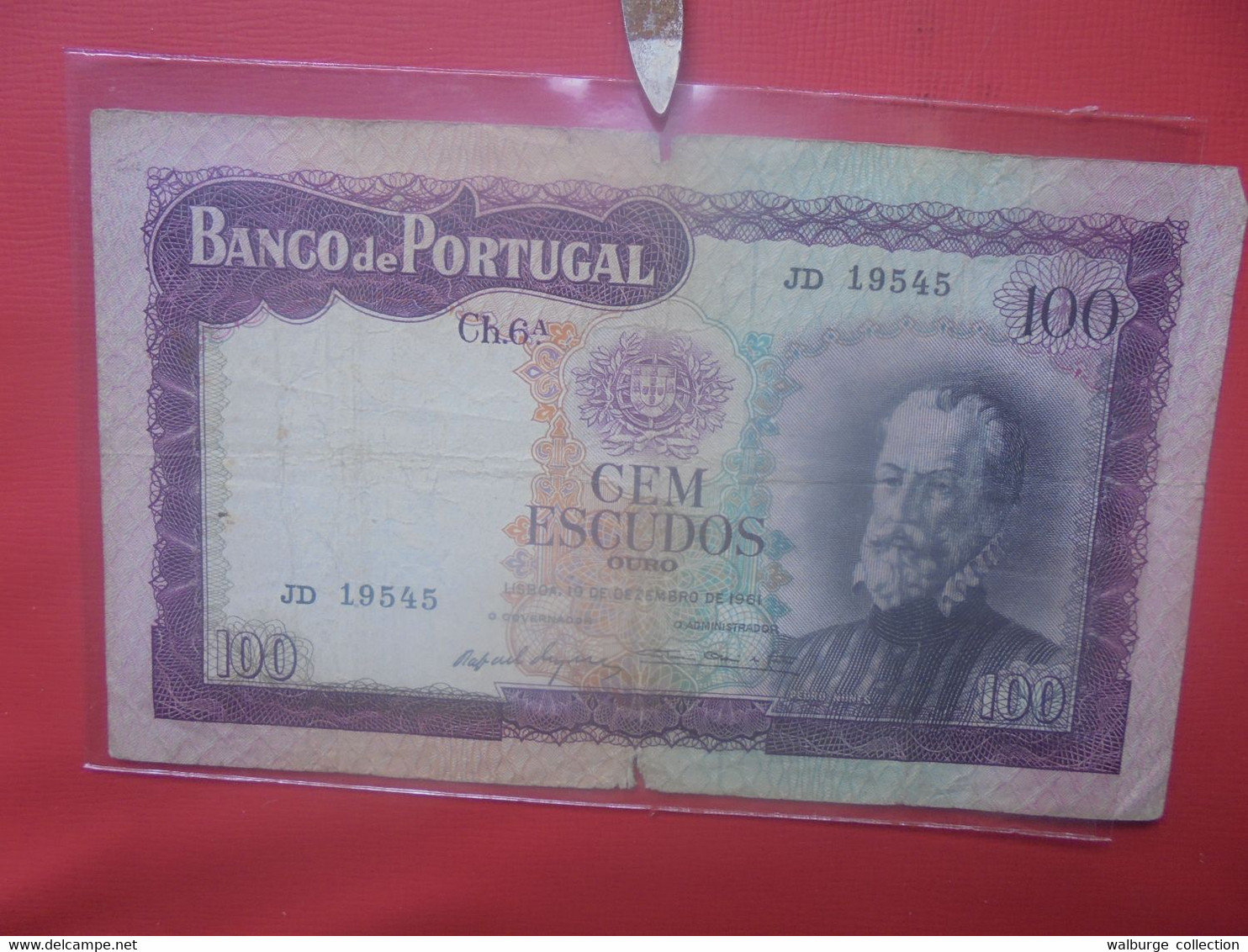 PORTUGAL 100 ESCUDOS 1961 Circuler (B.29) - Portugal