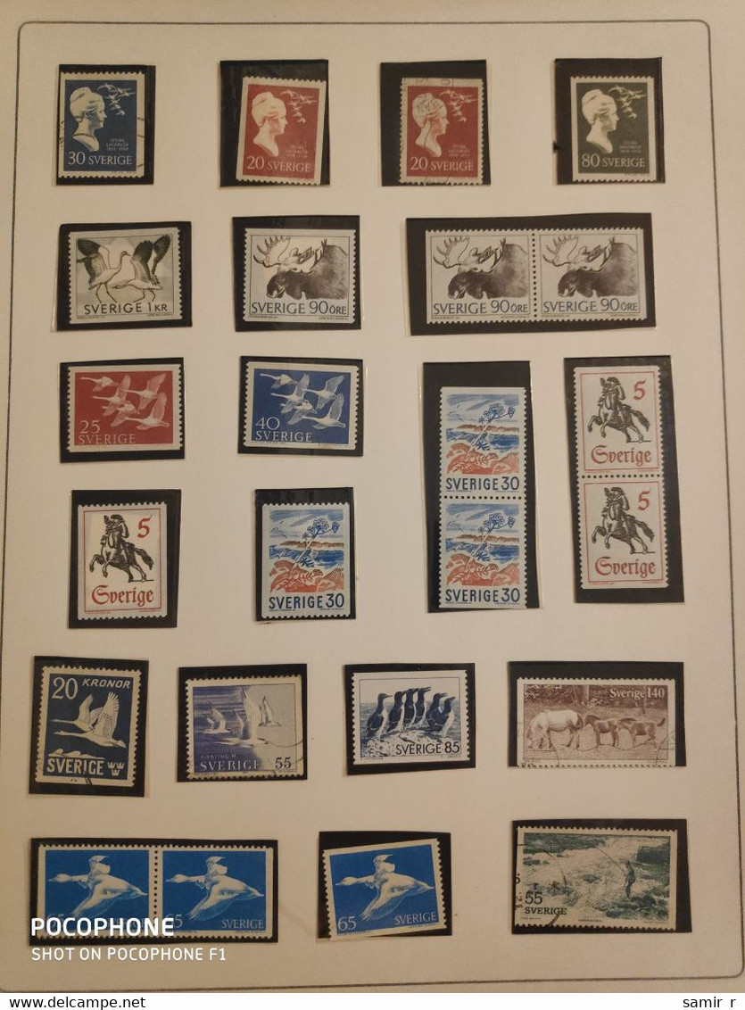 1958-1967 Sweden	Birds Animals (AL7) - Unused Stamps