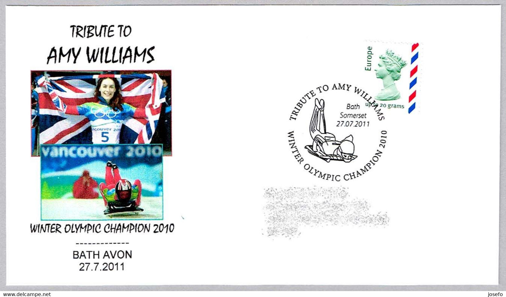 AMY WILLIAMS - Campeona Olimpica Vancouver 2010. Bath Avon 2011 - Winter 2010: Vancouver