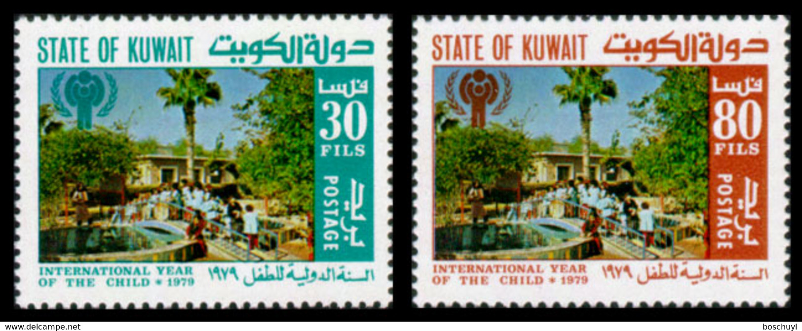 Kuwait, 1979, International Year Of The Child, IYC, UNICEF, United Nations, MNH, Michel 818-819 - Kuwait