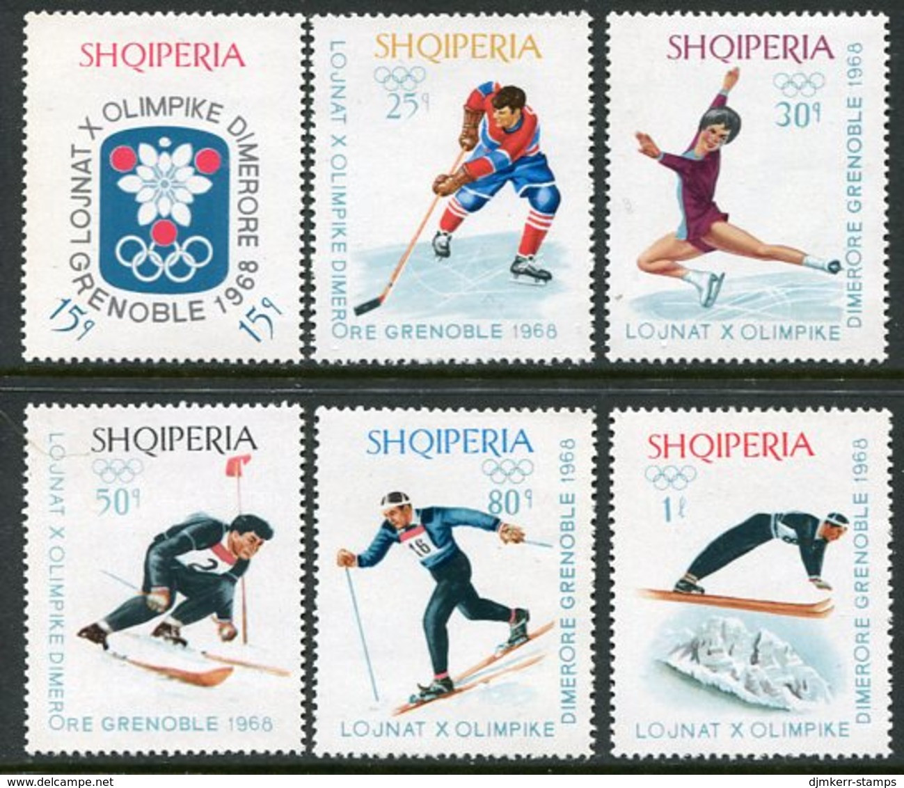 ALBANIA 1967 Winter Olympics MNH / **.  Michel 1233-38 - Albanie