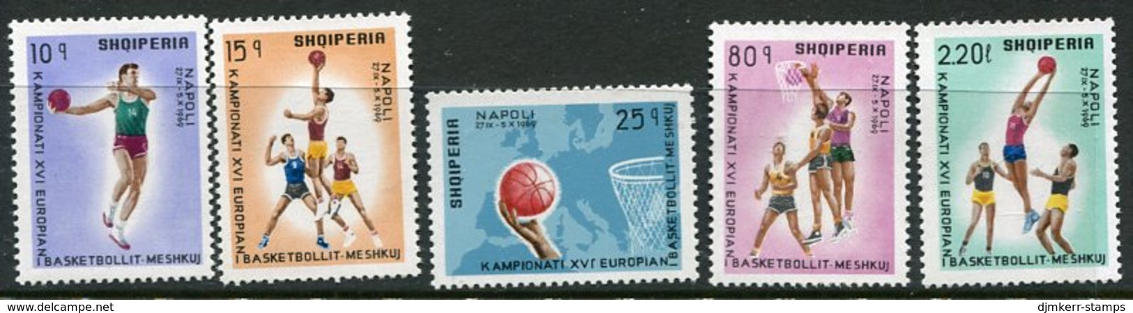 ALBANIA 1969 Basketball Championship MNH / **.  Michel 1368-72 - Albanien