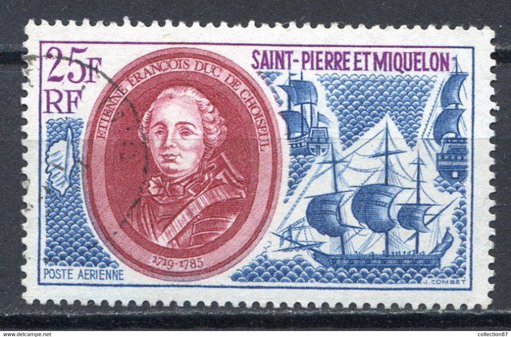Réf 55 CL2 < -- SAINT PIERRE Et MIQUELON < Yvert PA N° 50 Ø < Oblitéré Ø Used - Used Stamps