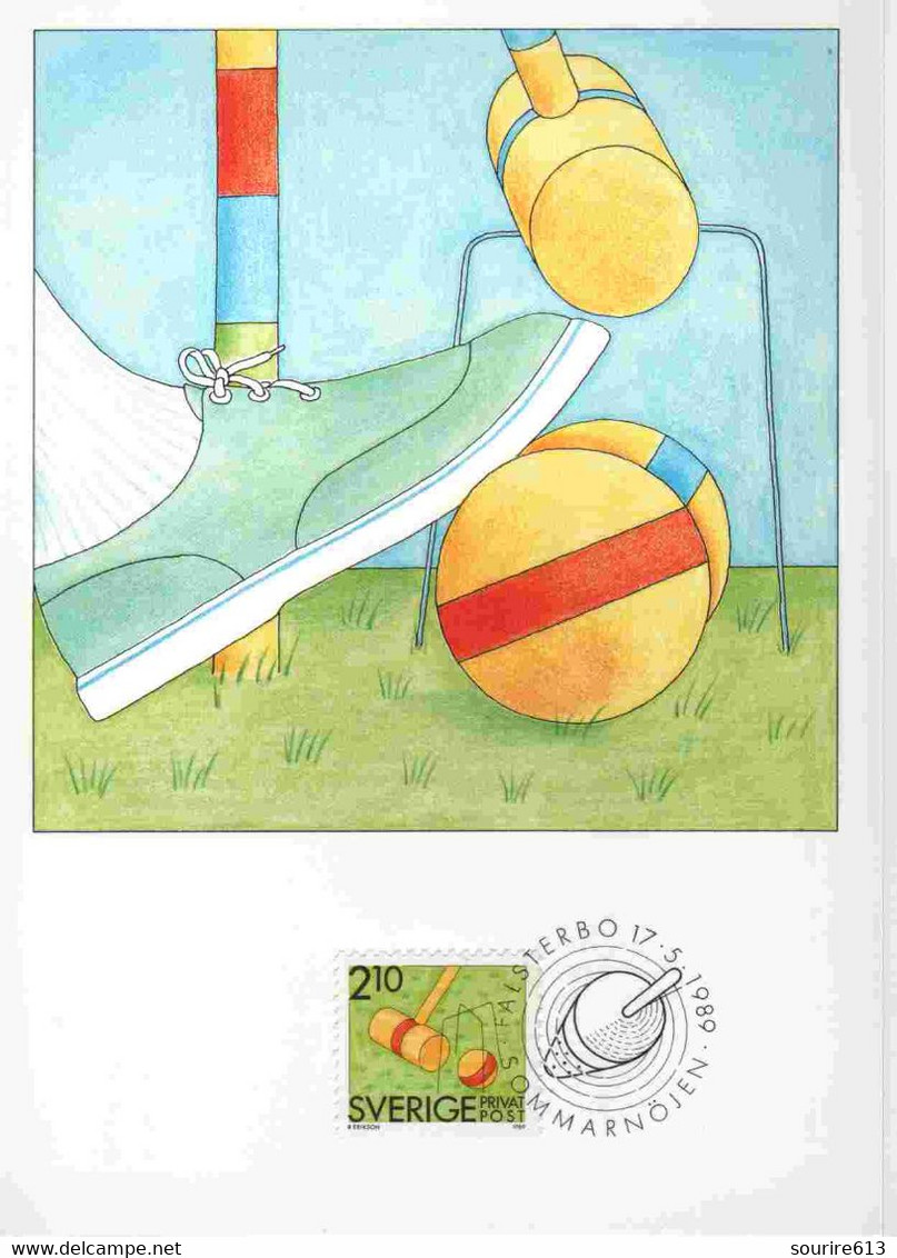 CPJ Suède 1989  Croquet Boules Vacances & Tourisme - Bowls