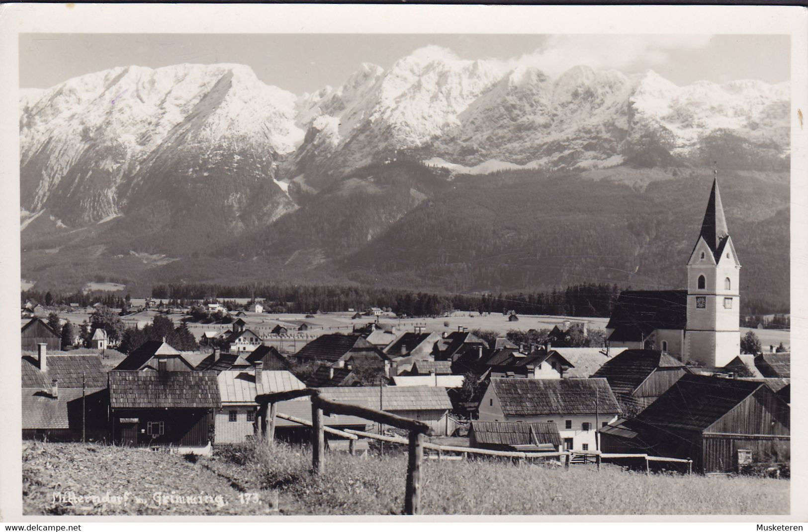 Austria PPC Mitterndorf In Grimming MITTERNDORF 1949 WIEN Echte Real Photo Trachten Stamp (2 Scans) - Bad Mitterndorf