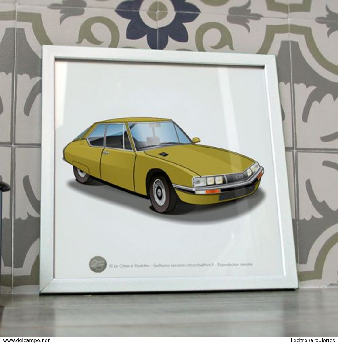 Poster Citroën SM Feuille Dorée - Voitures