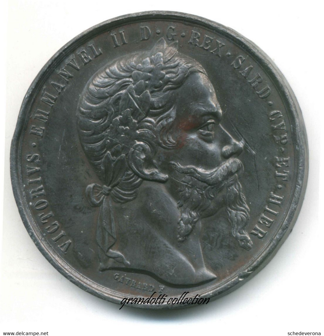 ALLEANZA FRANCO SARDA PER L'INDIPENDENZA D'ITALIA 1859 MEDAGLIA - Monarquía/ Nobleza