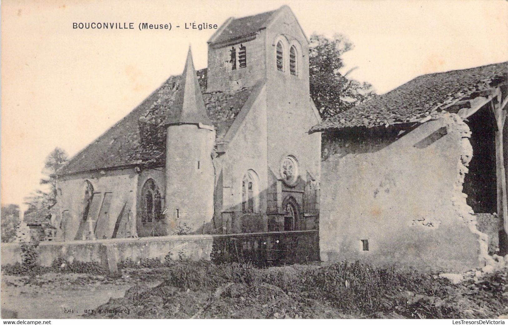 FRANCE - 55 - BOUCONVILLE - L'église - Carte Postale Ancienne - Autres & Non Classés