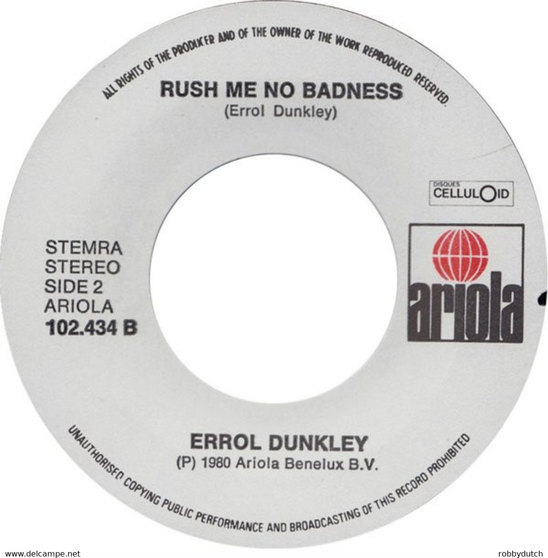 * 7" *  ERROL DUNKLEY - O.K. FRED (Holland 1980) - Reggae