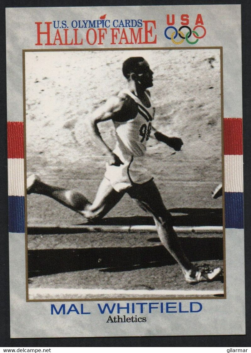 UNITED STATES - U.S. OLYMPIC CARDS HALL OF FAME - ATHLETICS - MALVIN WHITFIELD - # 39 - Tarjetas