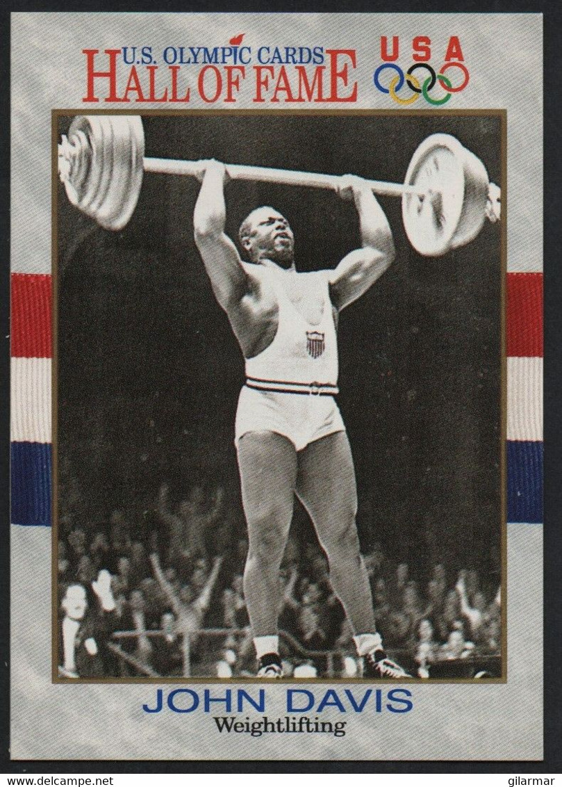 UNITED STATES - U.S. OLYMPIC CARDS HALL OF FAME - WEIGHTLIFTING - JOHN DAVIS - # 41 - Trading-Karten