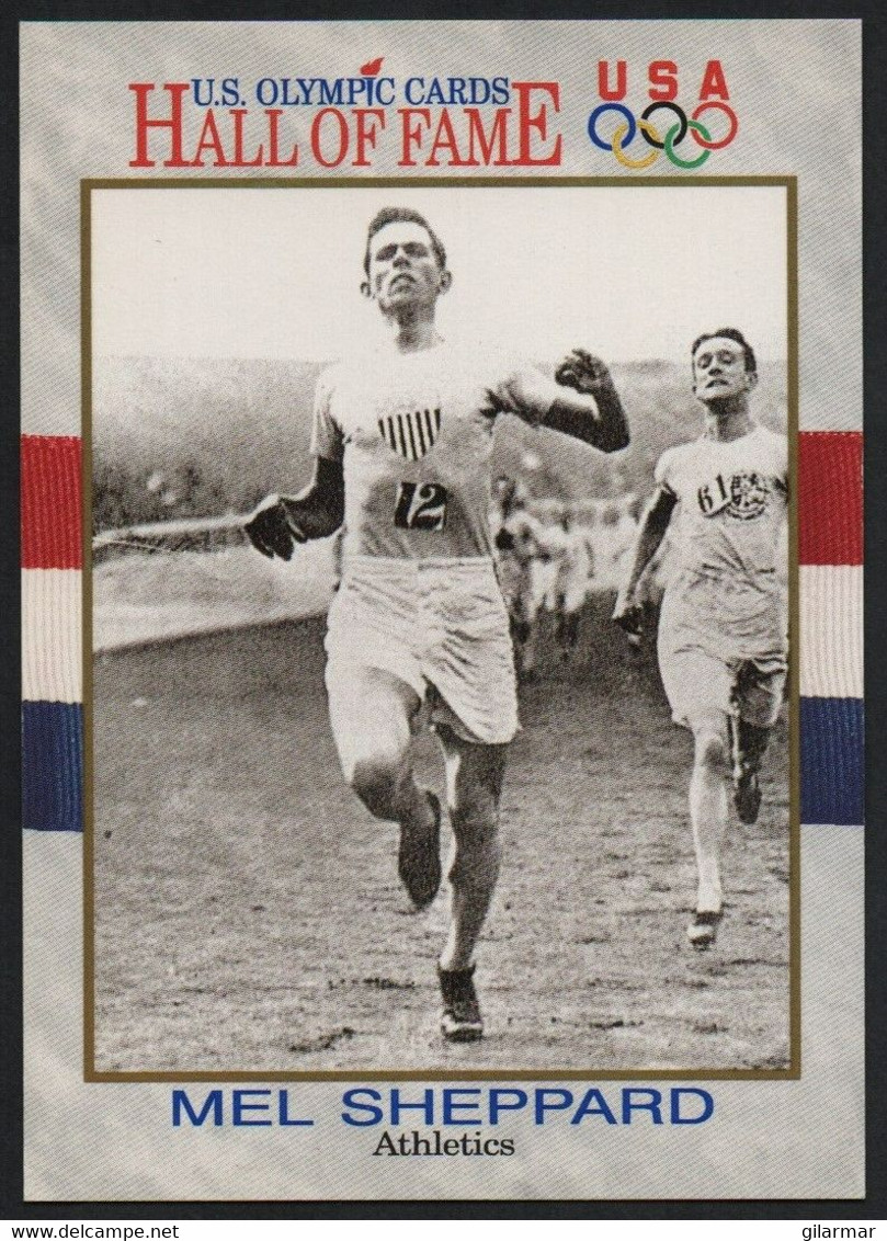 UNITED STATES - U.S. OLYMPIC CARDS HALL OF FAME - ATHLETICS - MEL SHEPPARD - # 44 - Trading Cards