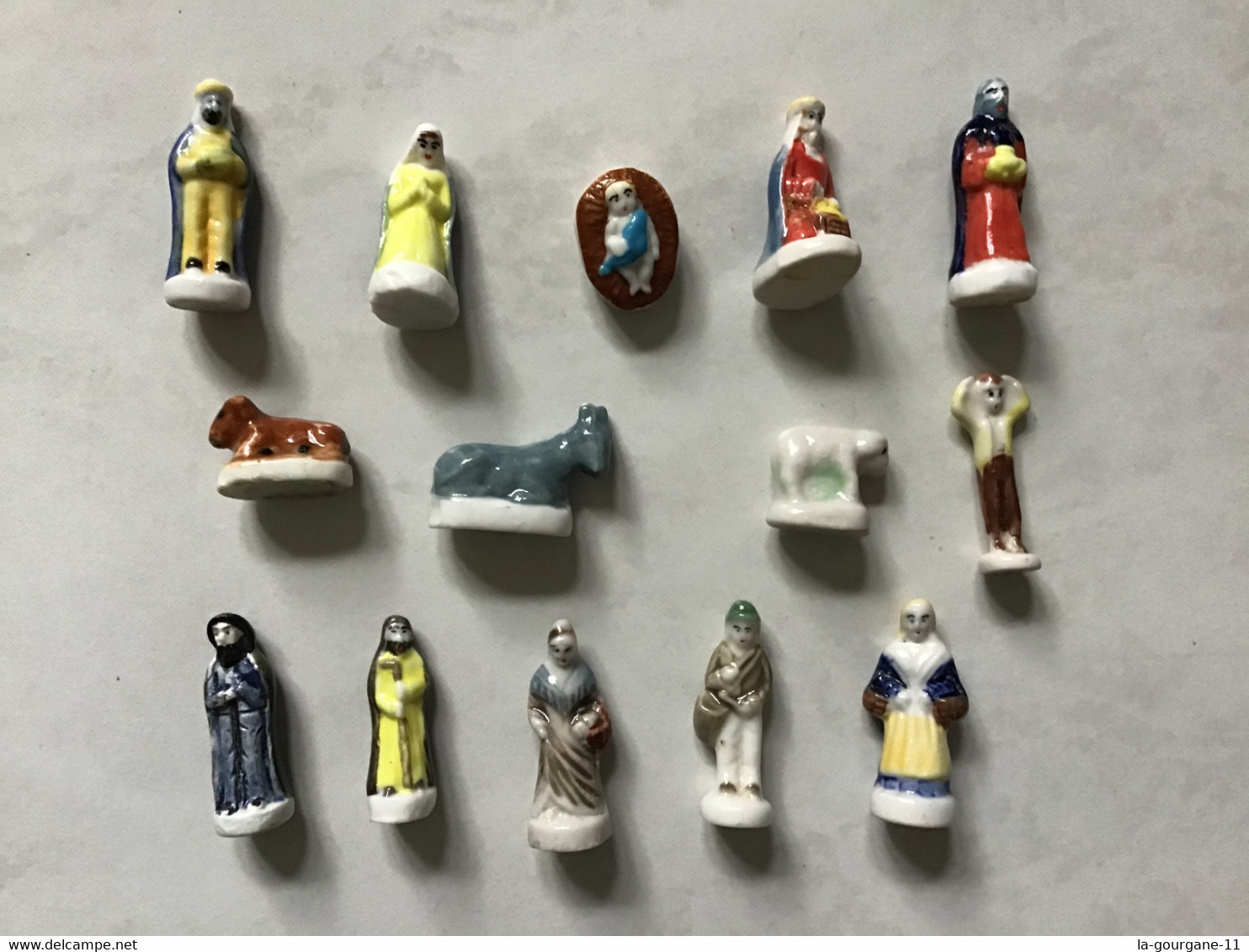 Chevalier Diffusion 8 fèves en porcelaine - Santons de la crèche