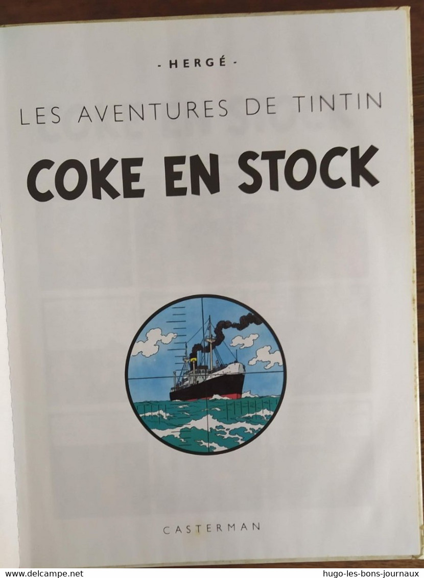 Les Aventures De Tintin : Coke En Stock_Hergé_casterman-1986 - Tintin