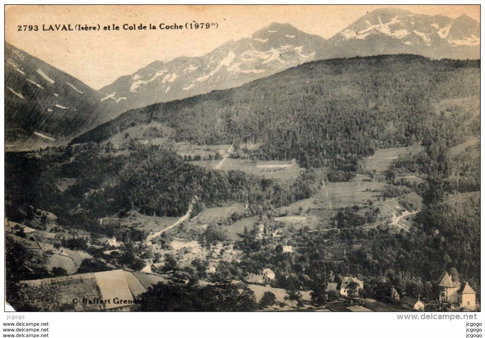 LAVAL Et Le Col De La Coche(1979m)   Carte écrite En 1926. 2 Scans - Laval