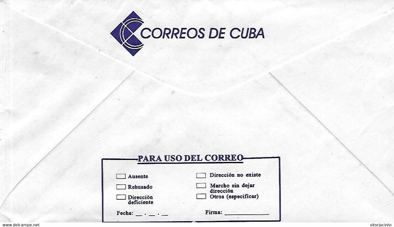 Cuba - PrePayd Official Cover For Internal Use But Sent Abroad - Timbres-taxe