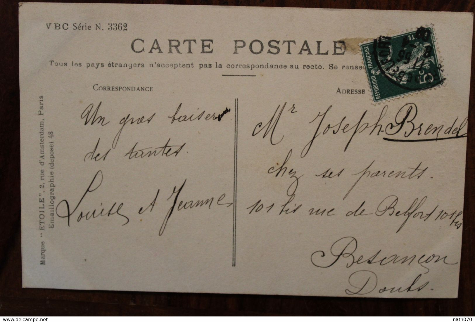 Ak CPA 1908 Mère Enfant  Emaillographie - Mother's Day