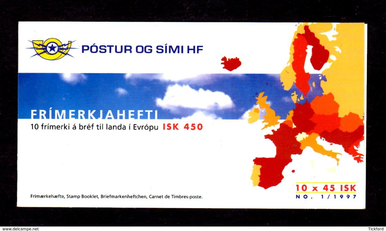 EUROPA 1997 - ISLANDE - CARNET Yvert C825 - Facit H37 - NEUF** MNH - Europa, Contes Et Légendes - 1997