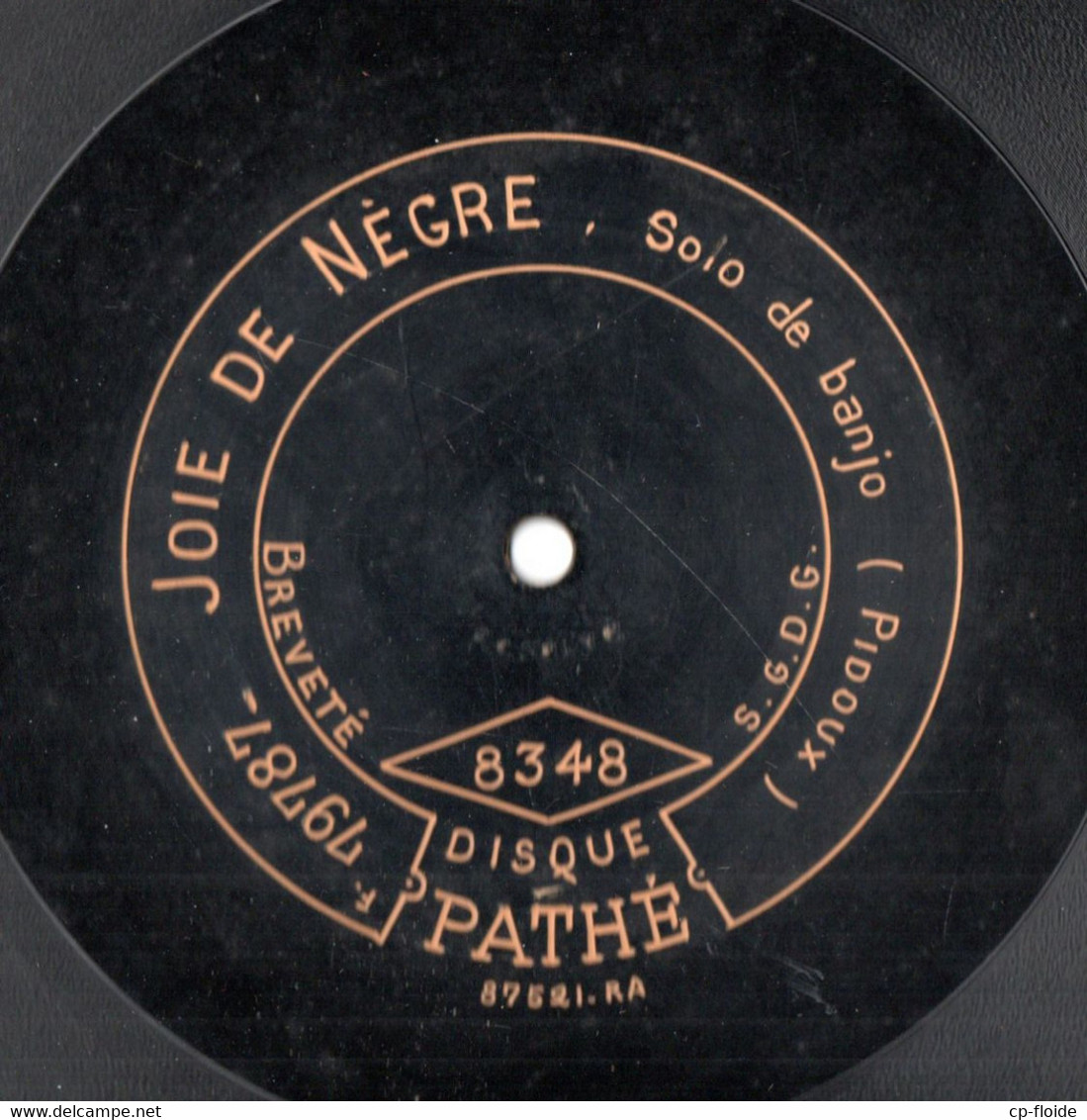 DISQUE PATHÉ 78Trs . " JOIE DE NÈGRE . PIDOUX " & " CASTILLANE. DELABRE " - Ref. N°9 D78 - - 78 Rpm - Gramophone Records