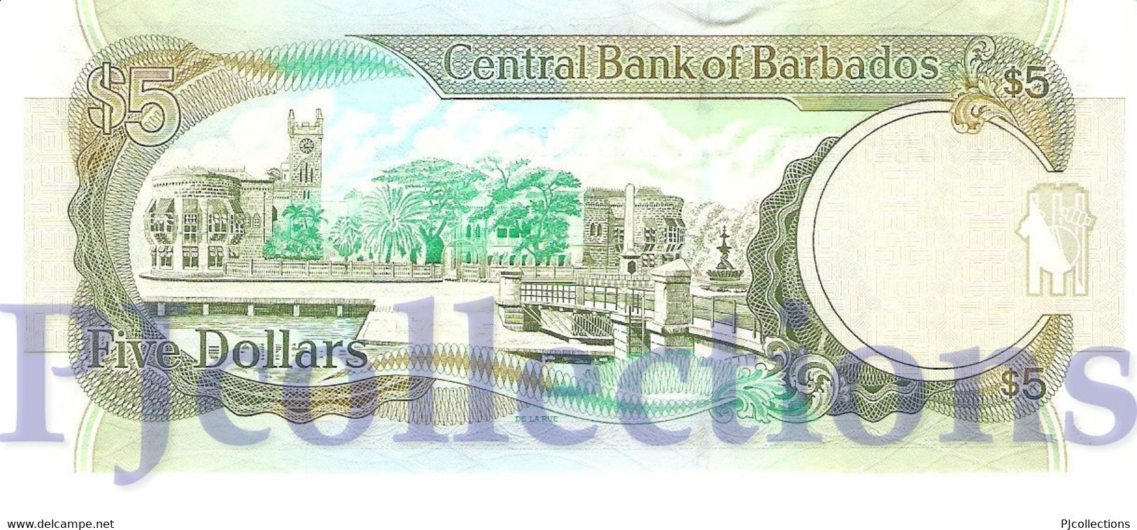 BARBADOS 5 DOLLARS 2007 PICK 67a UNC - Barbades
