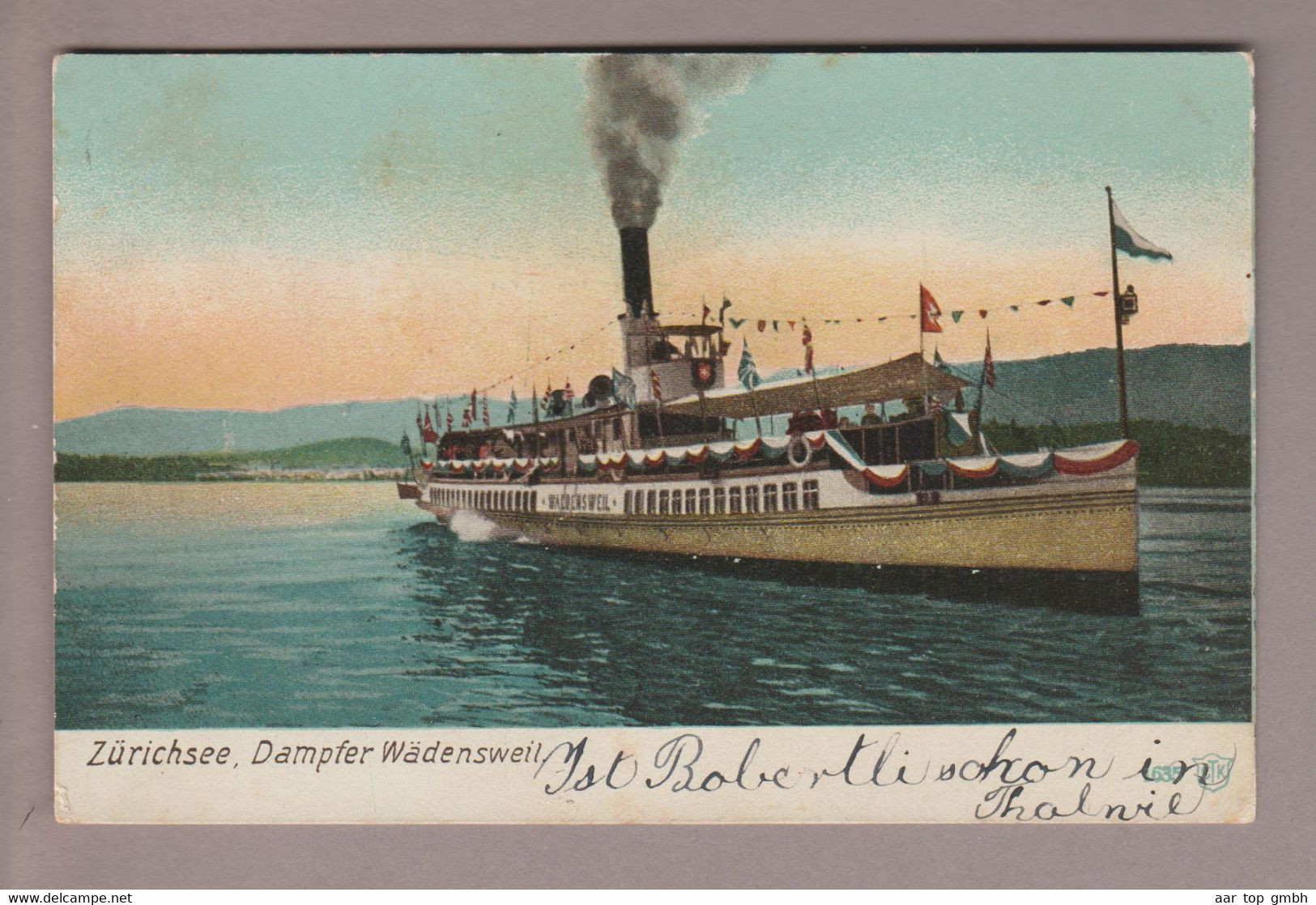 CH ZH Wädenswil Zürichsee Dampfer "Wädenswil" 1907-08-06 Foto #1635 "CTK" - Wädenswil