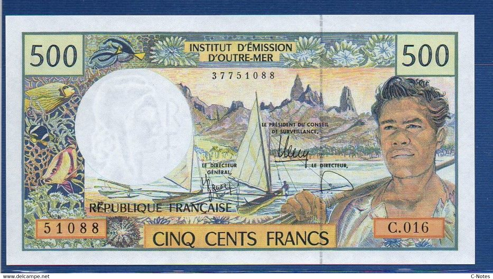 FRENCH PACIFIC TERRITORIES - P.1g – 500 Francs ND (1990-2012)  UNC Serie C.016 51088 - Territoires Français Du Pacifique (1992-...)