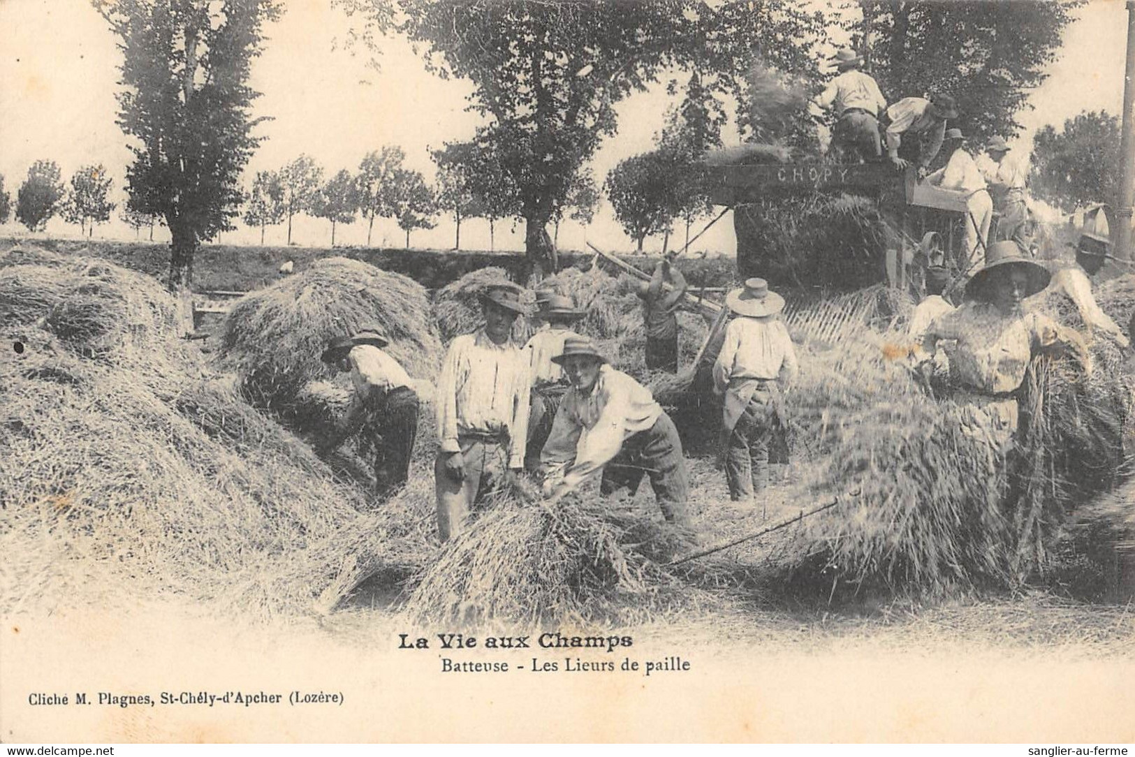 CPA 48 LA VIE AUX CHAMPS BATTEUSE LES LIEURS DE PAILLE / AGRICULTURE - Autres & Non Classés