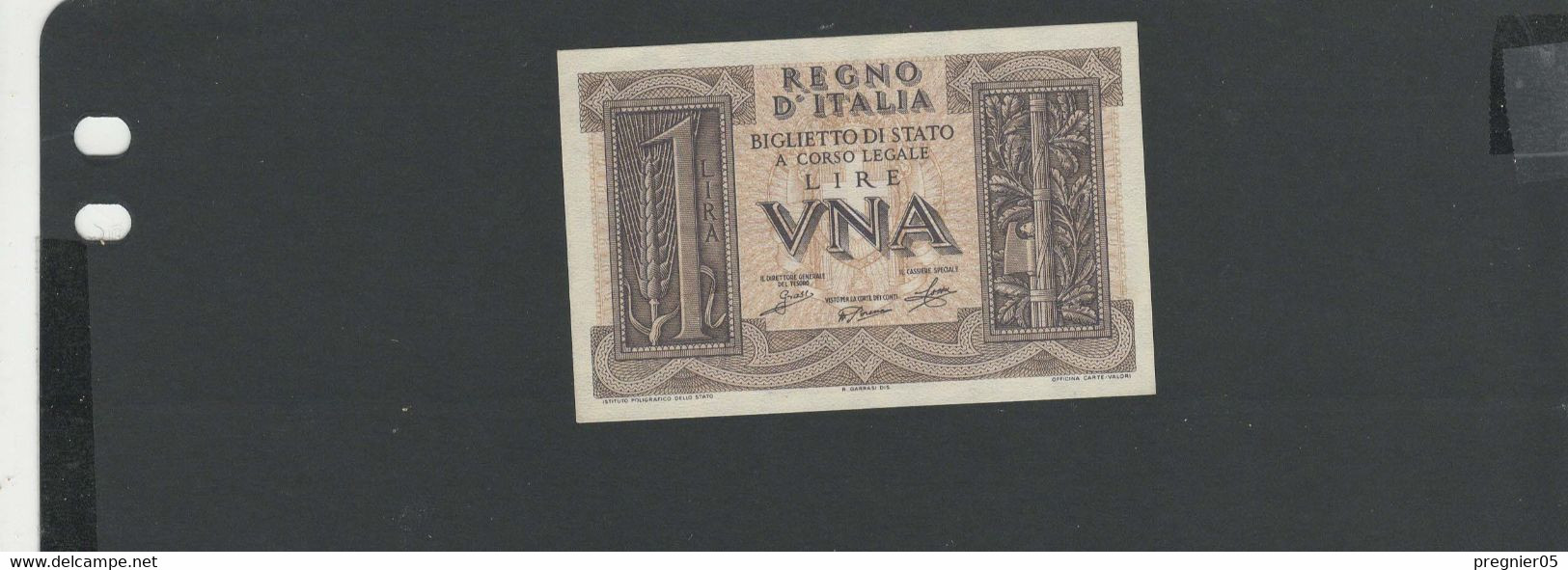 ITALIE - Billet 1 Lire 1939 NEUF/UNC Pick-026 - Italië – 1 Lira