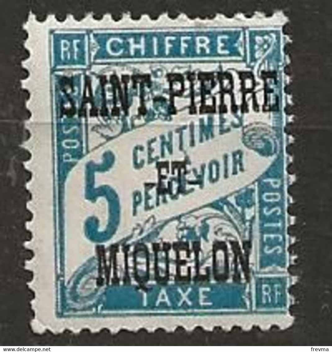 Timbre Taxe Saint Pierre Et Miquelon Yvt 10 Neuf ** - Timbres-taxe