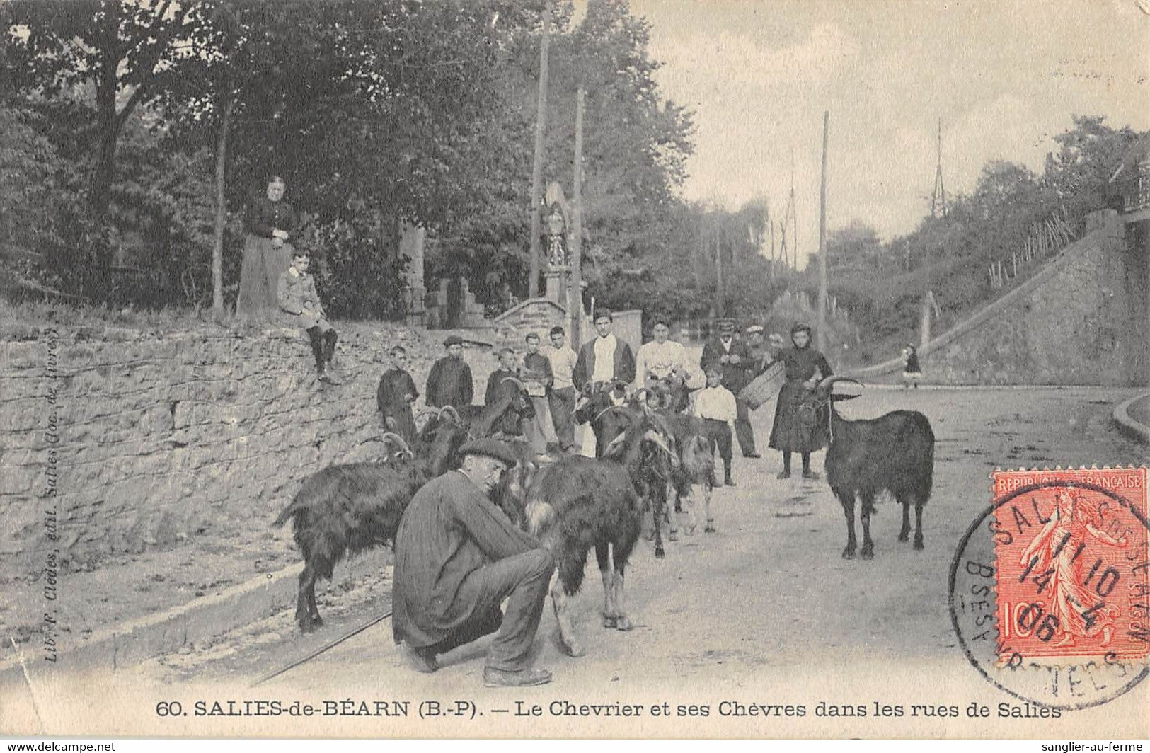 CPA 64 SALIES DE BEARN LE CHEVRIER ET SES CHEVRES DANS LES RUES DE SALIES / VIEUX METIER - Salies De Bearn