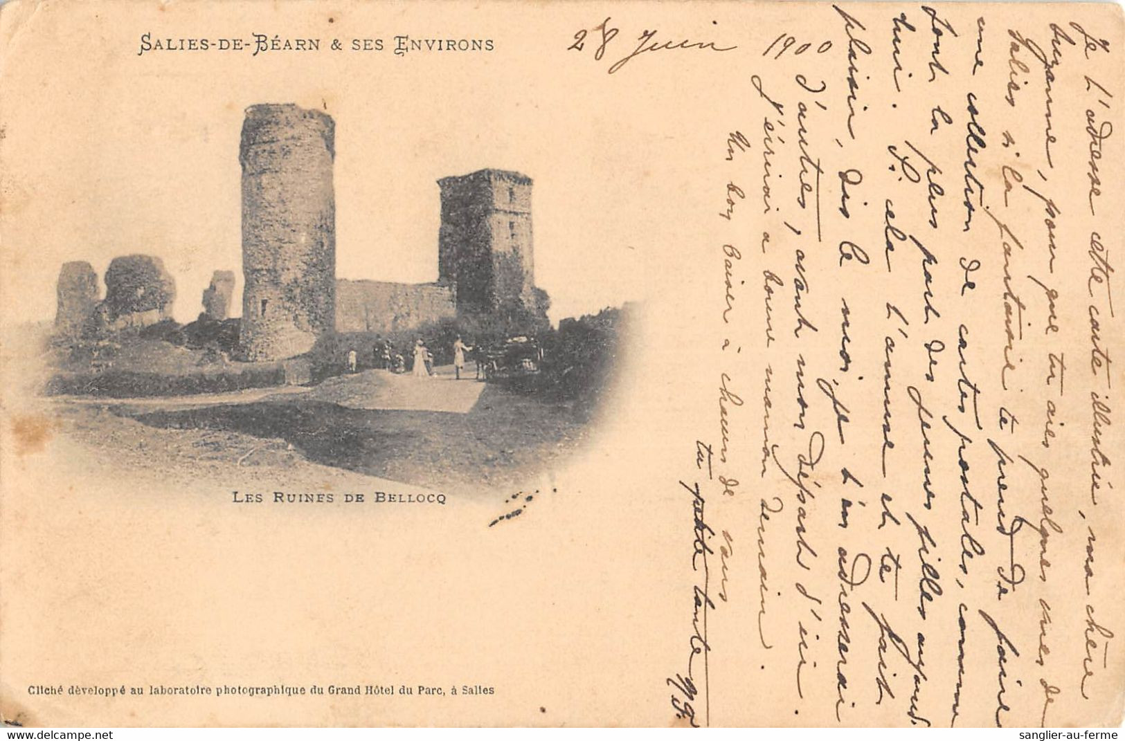 CPA 64 SALIES DE BEARN ET SES ENVIRONS LES RUINES DE BELLOCQ / CHATEAU - Salies De Bearn