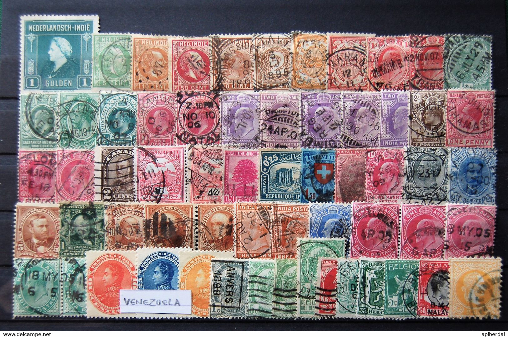 Monde World - Small Batch Of 60 Old Stamps Used C - Collections (sans Albums)