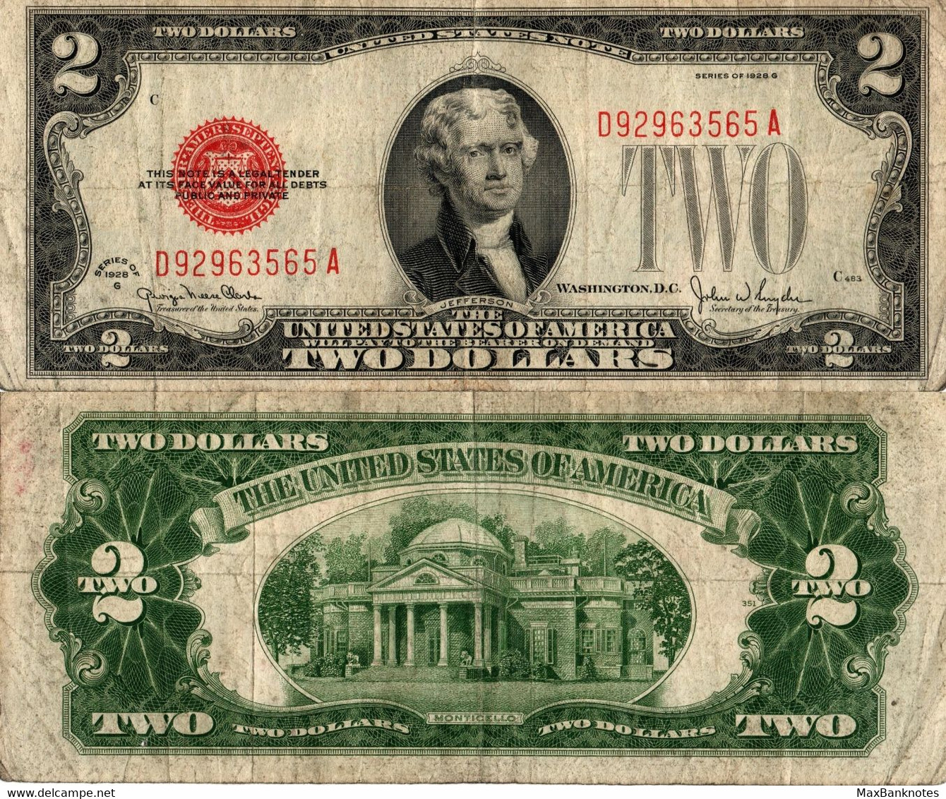 United States / 2 Dollars / 1928 / P-378(g) / FI - United States Notes (1928-1953)